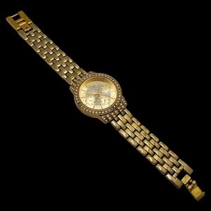 Avon Women's Gold Tone  Watch with Rhinestones